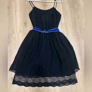Anna Sui x Anthropologie Black Silk mini Dress